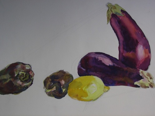 Aquarell, 1984,
60 x 40
